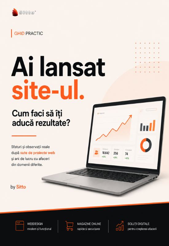 Coperta ghid Sitto - Ai lansat site-ul. Cum faci sa iti aduca rezultate?
